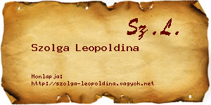 Szolga Leopoldina névjegykártya